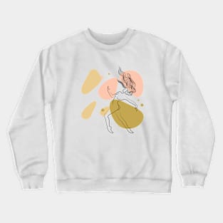 Falling Heart - Retro Feminist Abstract Design Art Crewneck Sweatshirt